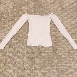 Hollister Ribbed Off The Shoulder Shirt